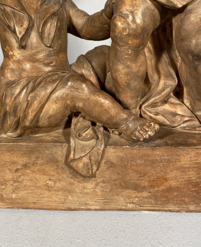 Transition - Project of terracotta andirons for child musicians, Paris circa 1770