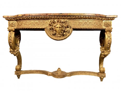 Console table with the mask of Apollo attributed to G. Jacob circa 1770