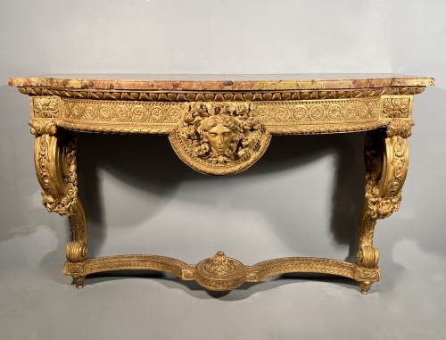 Furniture  - Console table with the mask of Apollo attributed to G. Jacob circa 1770