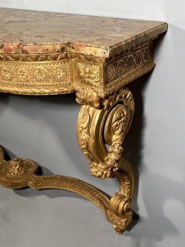Louis XVI - Console table with the mask of Apollo attributed to G. Jacob circa 1770