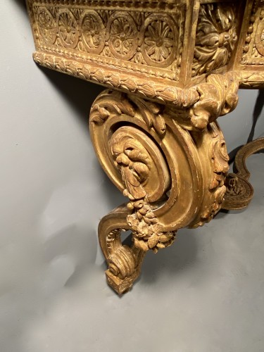 Antiquités - Console table with the mask of Apollo attributed to G. Jacob circa 1770