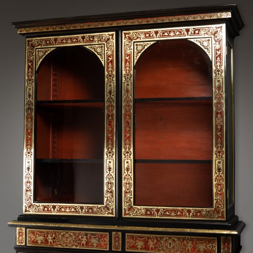 Mobilier Bibliothéque, vitrine - Bibliothèque en marqueterie boulle par Nicolas Sageot vers 1700