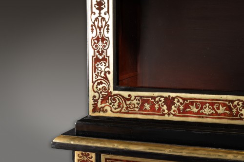 XVIIe siècle - Bibliothèque en marqueterie boulle par Nicolas Sageot vers 1700