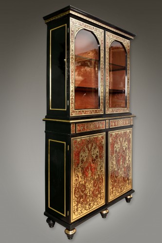 Louis XIV - Boulle marquetry bookcase by Nicolas Sageot circa 1700