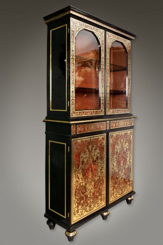 Louis XIV - Bibliothèque en marqueterie boulle par Nicolas Sageot vers 1700