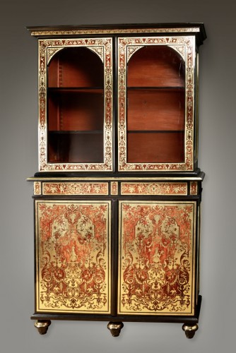 Antiquités - Bibliothèque en marqueterie boulle par Nicolas Sageot vers 1700