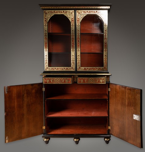 Antiquités - Bibliothèque en marqueterie boulle par Nicolas Sageot vers 1700
