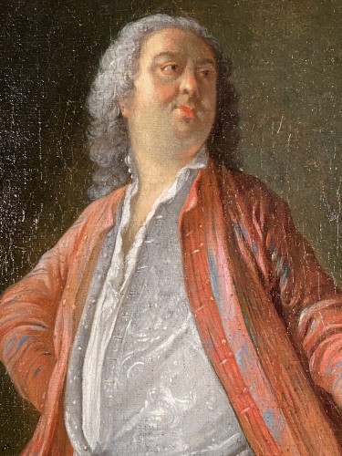 Autoportrait du peintre Jacques de Lajoüe vers 1737 - Tableaux et dessins Style Louis XV