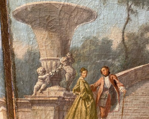 Paravent à décor panoramique par Jacques de Lajoüe vers 1740 - Louis XV