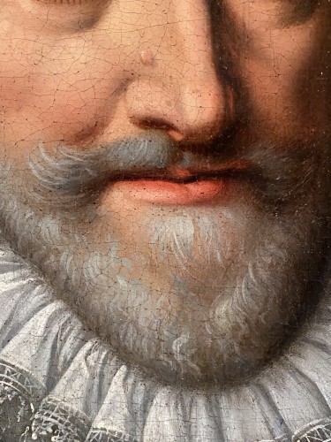 XVIIe siècle - Portrait du roi Henri IV, atelier de Frans Pourbus le jeune vers 1600