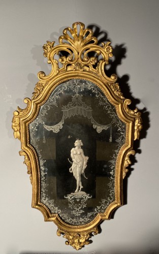 Paire de miroirs gravés, Venise fin du 18e siècle - Franck Baptiste Provence