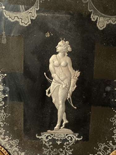 Paire de miroirs gravés, Venise fin du 18e siècle - Directoire
