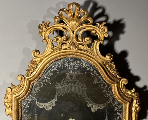 Directoire - Pair of engraved mirrors, Venice late 18th century