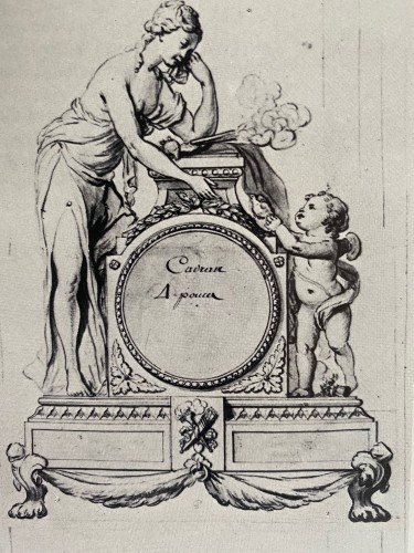 Antiquités - Pendule la pleureuse d’oiseau par Vion et Sotiau vers 1785