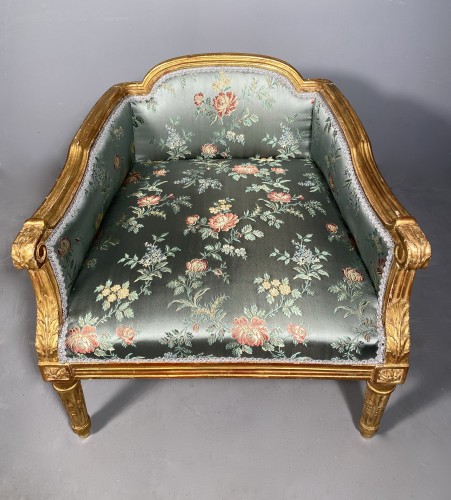 Royal French stool, Paris circa 1780 - Seating Style Louis XVI