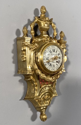 Cartel de carrosse en bronze doré vers 1775 - Horlogerie Style Transition