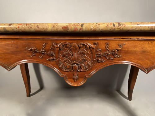 Center table in walnut, Provence, Louis XV period - Furniture Style Louis XV