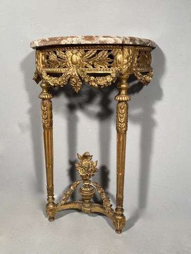 Furniture  - Pair of gilt wood consoles, Paris Louis XVI period circa 1780