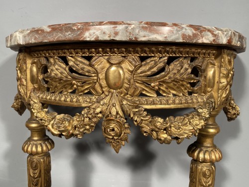 Pair of gilt wood consoles, Paris Louis XVI period circa 1780 - 