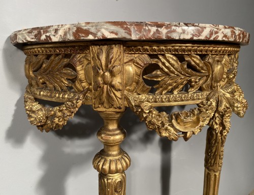 Louis XVI - Paire de consoles en bois doré, Paris époque Louis XVI vers 1780
