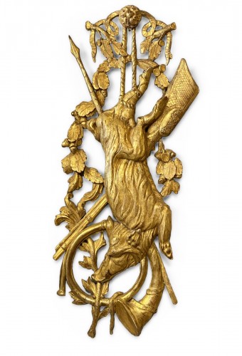 Trophée de chasse au sanglier, Paris époque Louis XVI