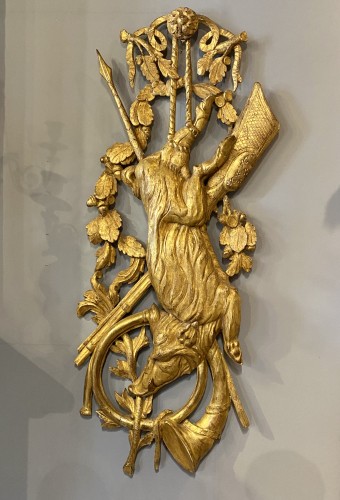 Antiquités - Trophée de chasse au sanglier, Paris époque Louis XVI