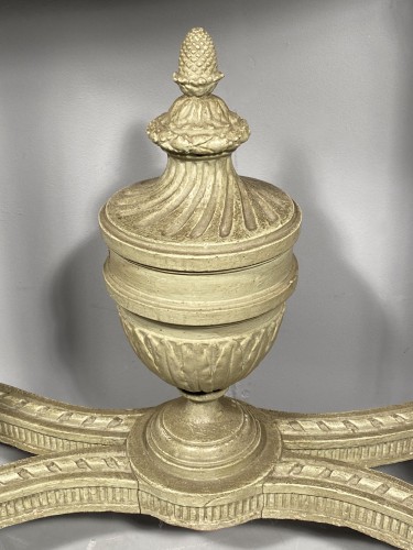 Console in green lacquered oak, Paris, Louis XVI period - Furniture Style Louis XVI