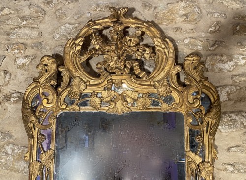Beaucaire mirror, Louis XV period circa 1770 - Mirrors, Trumeau Style Louis XV