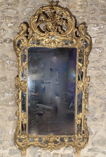 XVIIIe siècle - Miroir de Beaucaire, époque Louis XV vers 1770
