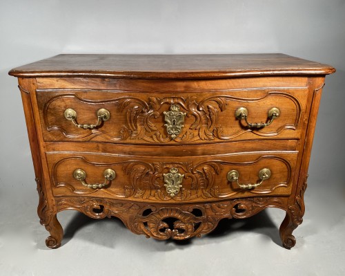 Commode en noyer massif, Nîmes époque Louis XV - Franck Baptiste Provence