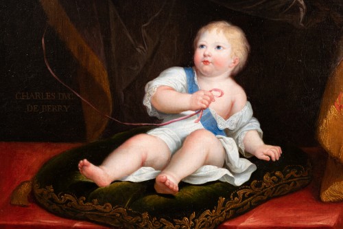 Tableaux et dessins Tableaux XVIIe siècle - Portrait du duc de Berry enfant, atelier de P. Mignard vers 1687-88