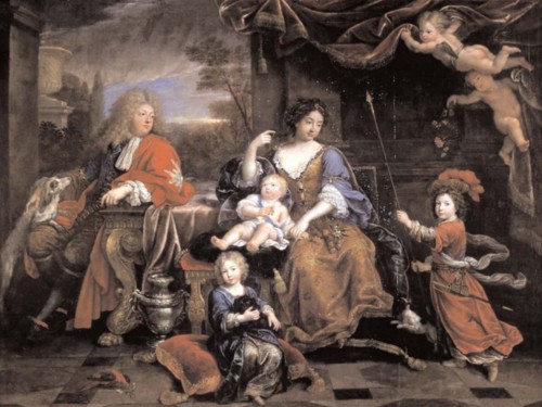 Antiquités - Portrait du duc de Berry enfant, atelier de P. Mignard vers 1687-88