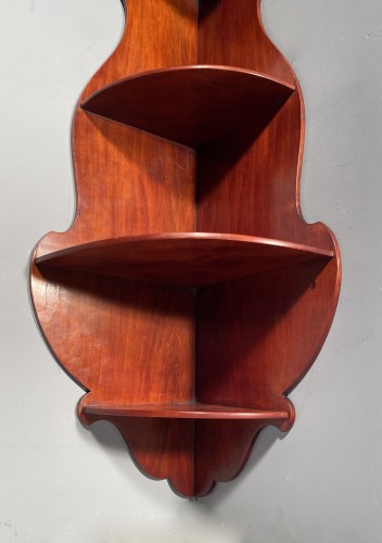 Furniture  - Pair of large corner shelves stamped Hache in Grenoble