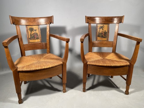 Empire - Series of twelve Paul and Virginie chairs, Provence 19th century