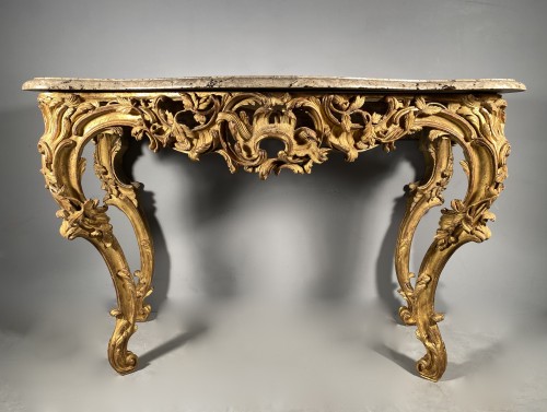 Series of three consoles and three overmantels, Provence around 1750 - Furniture Style Louis XV