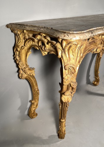 Series of three consoles and three overmantels, Provence around 1750 - 