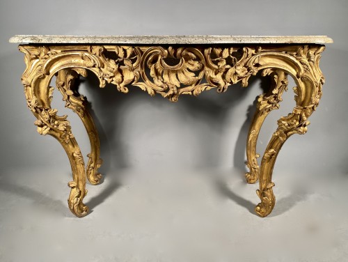18th century - Series of three consoles and three overmantels, Provence around 1750