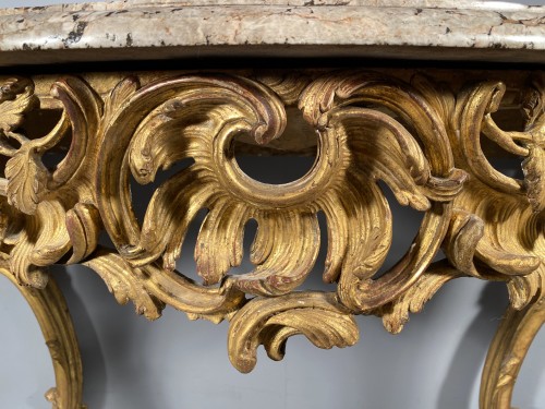 Antiquités - Series of three consoles and three overmantels, Provence around 1750