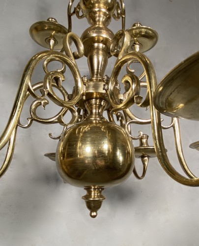 XVIIe siècle - Petit lustre à dix lumières, Hollande 17e siècle