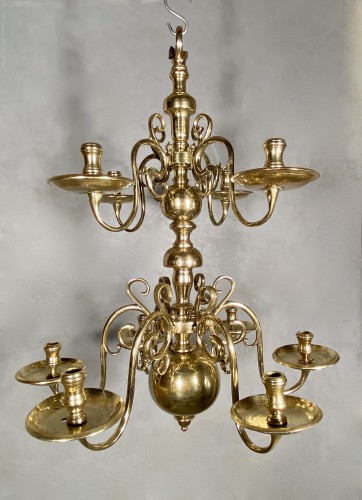 Petit lustre à dix lumières, Hollande 17e siècle - Louis XIII
