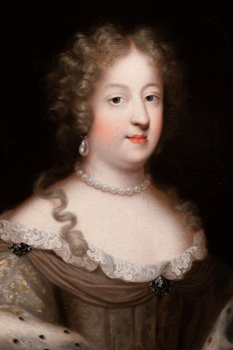 Tableaux et dessins Tableaux XVIIe siècle - Portrait de la reine Marie Thérèse d’Autriche attribué aux Beaubrun