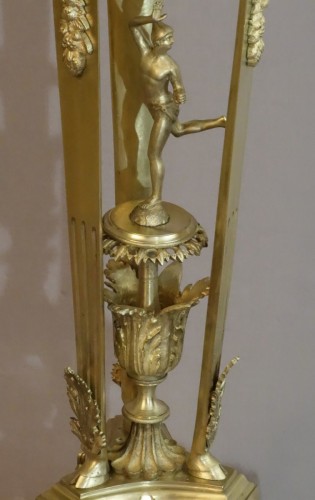  - Lampe en Athénienne portant 3 lampes à huile, objet du Grand Tour XIXe