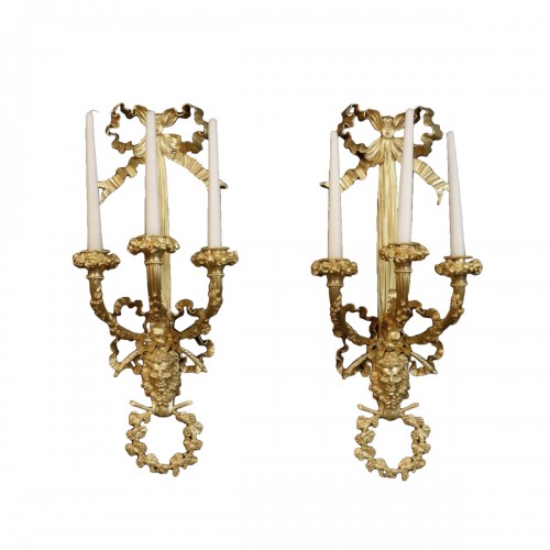 Pair Of Large Sconces Louis XVI XIXth