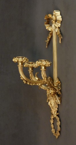 XIXe siècle - Paire de grandes appliques XIXe