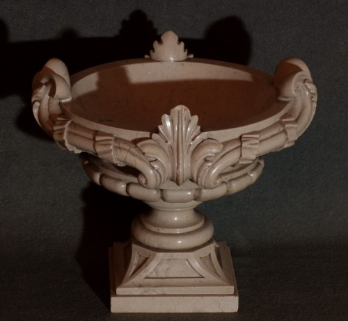 19th century - Pair Of Botticino Marble Basins From The Grand Tour XIXth