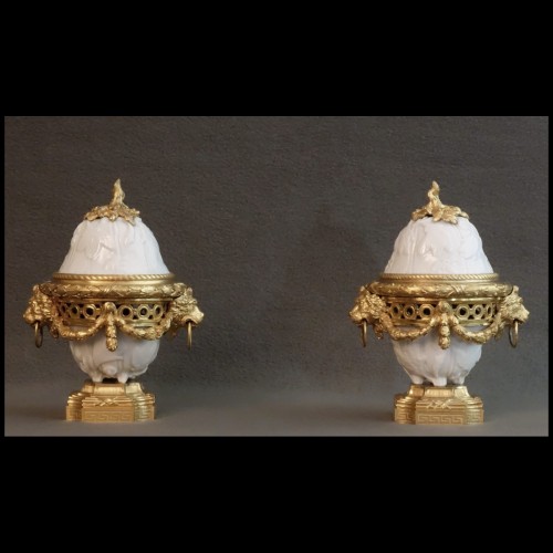 Pair Of Alcôve Rotten Pots From The Louis XVI Period - Louis XVI