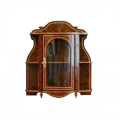 Small Display cabinet With Marquetry - Maison Alphonse Giroux 19th century