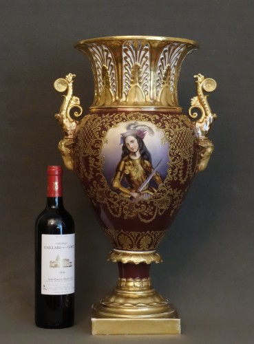 Pair Of Important Vases In Paris 1835 - Porcelain & Faience Style Louis-Philippe