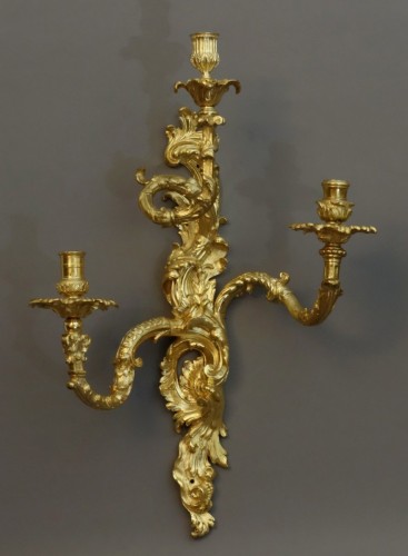 Lighting  - Pair Of Large Wall Lights Regence Period 