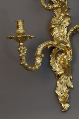 18th century - Pair Of Large Wall Lights Regence Period 